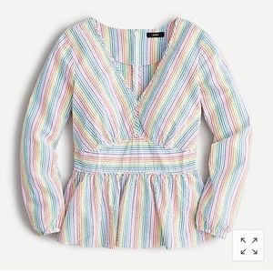 COPY - J. CREW PEPLUM RAINBOW TOP SIZE 14 NWT